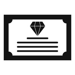 Poster - Box diamond icon. Simple illustration of box diamond vector icon for web design isolated on white background