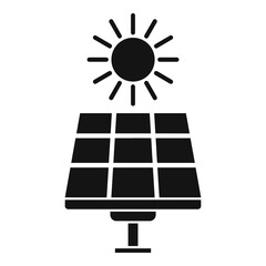 Sticker - Solar panel energy icon. Simple illustration of solar panel energy vector icon for web design isolated on white background