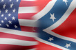 usa and confederate flag