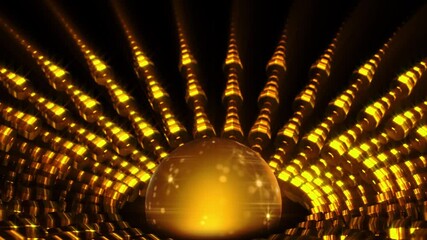 Wall Mural - Abstract background 3D  shiny jewelry-like structure transform in space loop. Great for ads, jewelry, weddings, luxury, celebration illustrations, etc.