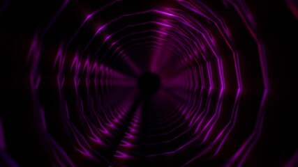 Wall Mural - Abstract background 3D animation moving through shiny metal structure tunnel loop. Great for ads, sci-fi, scientific, technological, industrial illustrations, etc.