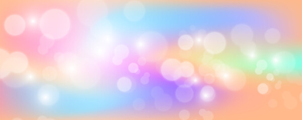 Bright holographic background with sparkles, vector illustration.