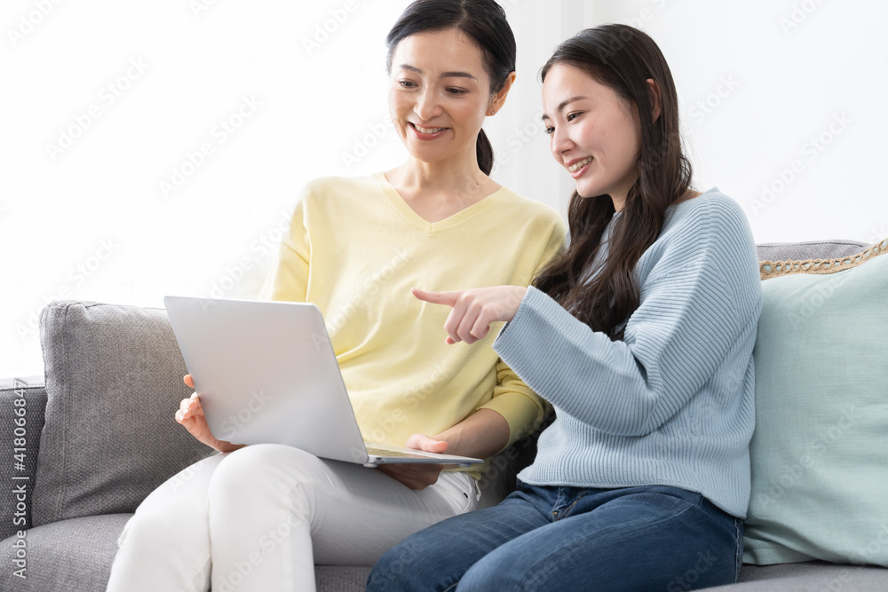 アジア人 親子 ポートレート Tripticos Canvas