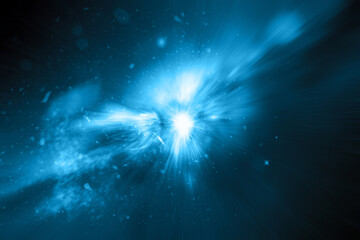 abstract space galaxy nebula stars blue background
