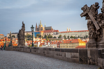 Canvas Print - Historic Charles Bridge in Prague, Czech Republic