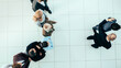 © yurolaitsalbert - top view. leaders standing in front of a big business team.