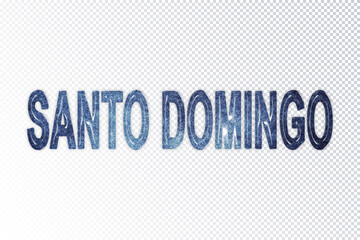 Santo Domingo lettering, Santo Domingo milky way letters, transparent background