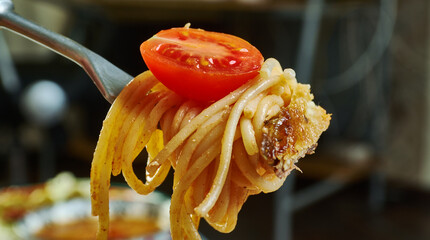 Poster - Salsa spaghetti with sardines