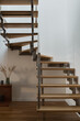 © Dariusz Jarzabek - Modern wooden stairs with silver railing