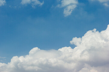 white cloud on blue sky background. cloudscape background.