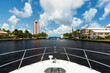 Scenic view of the Fort Lauderdale intracoastal waterway viewed from a yacht