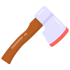 
An editable vector style of halloween axe 

