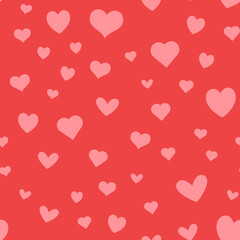 Wall Mural - Hearts vector icon seamless pattern. Love texture background for valentine's day.