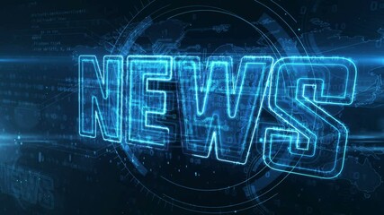 Wall Mural - news concept, communication media, broadcast and global breaking information. 3d rendering abstract 