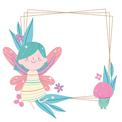 Wall Mural - fairy cute card