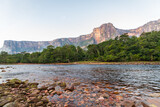 View of the highest Salto Angel waterfall in the world (Canaima National Park, Bolivar, Venezuela).