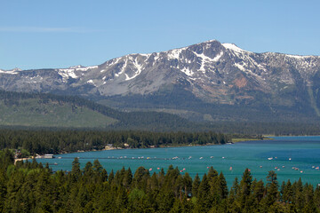 Poster - Lake Tahoe, near Stateline, Nevada and South Lake Tahoe, California.