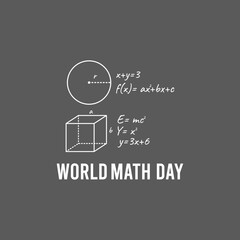 vector graphic of world math day good for world math day celebration. flat design. flyer design.flat illustration.
