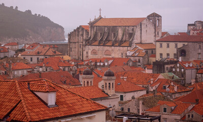 Landscape of medieval town in Dubrovnik Croatia