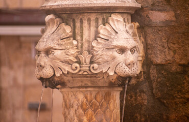 Details of medieval town in Dubrovnik Croatia