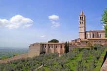 Beautiful Medieval Assisi Town As Religios Center Of Umbria. Italy