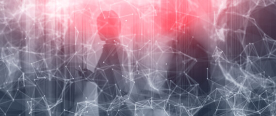 Wall Mural - 3d abstract technology and engineering server equipment background.