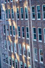 Sticker - NEW YORK CITY - DECEMBER 4, 2018: Exterior of Midtown building with sun reflections and shadow