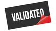 © outchill - VALIDATED text on black red sticker stamp.