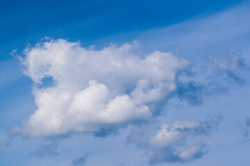 Beautiful white clouds against the blue sky