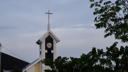 church steeple and cross