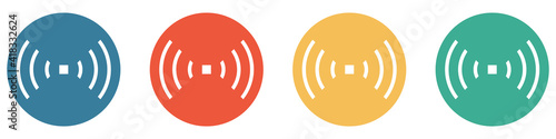 Bunter Banner mit 4 Buttons: Internet Verbindung © kebox