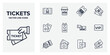 © keenan - Set of Tickets icon. Ticket pack symbol template for graphic and web design collection logo vector illustration