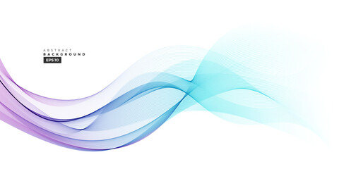 Wall Mural - Abstract, Colorful wave background for multipurpose usage like brochure, cover, flyer. 
Modern wave graphic element