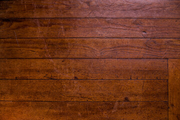 Wood textured background old rustic board panel. Decorative grunge retro pattern with natural material wooden surface.