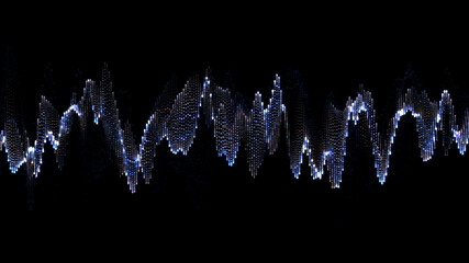Wall Mural - abstract glowing lines background. wavy form neon line structure. futuristic blue color. technology 