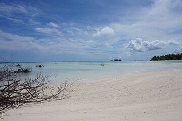 Beautiful day in a little island in Maldives. 