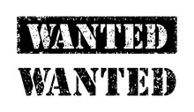 Wanted Sign Text Retro Grunge Vector