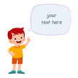 © Colorfuel Studio - cute smart little boy speak with balloon chat