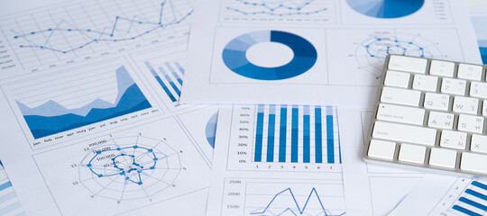 Business graph and financial chart report. accounting and auditing concept.