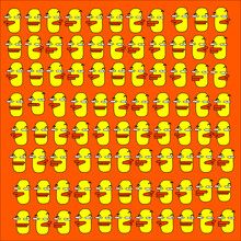 Seamless Pattern With Face Ducks