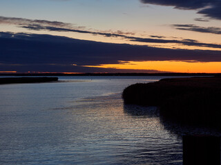 Poster - Lichtstimmung am Bodstedter Bodden bei Zingst am Abend, Nationalpark Vorpommersche Boddenlandschaft, Mecklenburg-Vorpommern, Deutschland