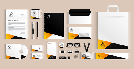 Wall Mural - modern business stationery elements set design