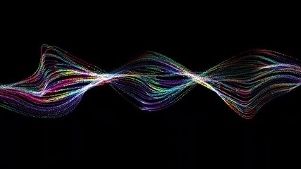 Wall Mural - animation. abstract glowing lines background. wavy form neon line structure. futuristic blue,purple,
