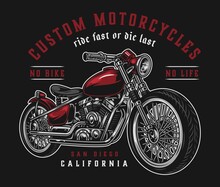 Custom Motorcycle Colorful Label