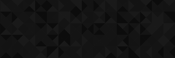 Abstract vector background from triangles. Background color is dark gray, black, gradient. Gradient pattern for design decoration. Conceptual background.