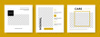 © phillipes - minimal editable social media layouts with place for photos, business templates for instagram and facebook with black and yellow accent