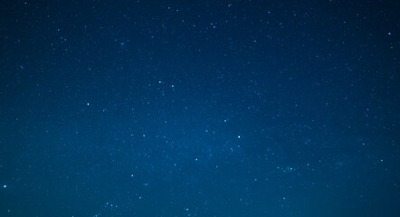 Wall Mural - beautiful blue starry sky. night photography, astronomical background.