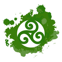 Wall Mural - Triple Spiral, ancient Celtic symbol