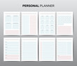 Vector templates for business planning with calendar