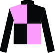 Pink and black jockey silks